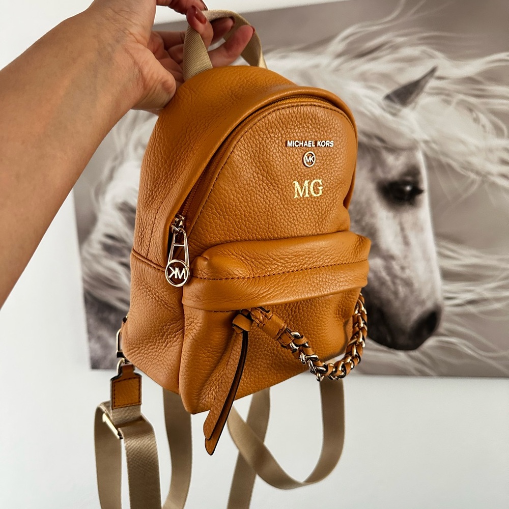 Michael Kors Tan Leather Backpack